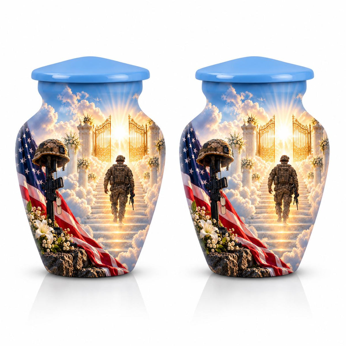 Personalized Military Memorial Urn For Dad - Veteran Urn