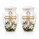 Personalized Cross Memorial Urn - Christian Cremation Urn