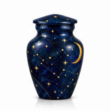 Personalized Celestial Cremation Urn - Moon & Stars Memorial