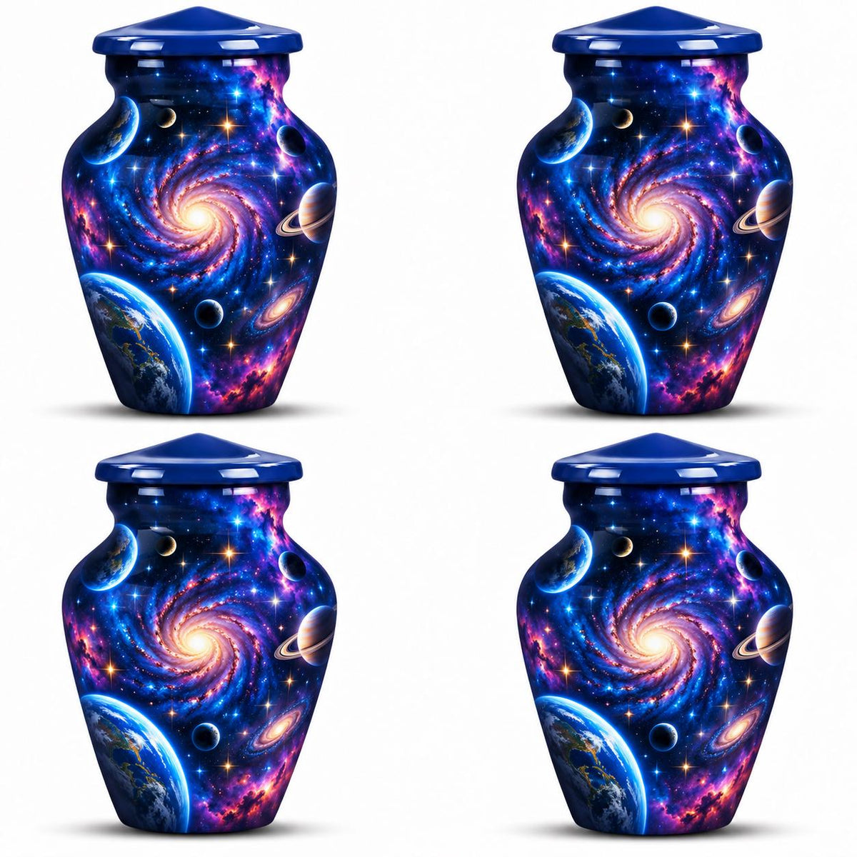 Personalized Galaxy Cremation Urn - Space Memorial Urn