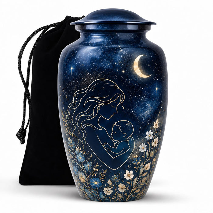 Personalized Mother & Child Memorial Urn - Moonlight Urn
