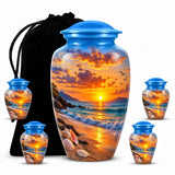 Personalized Beach Cremation Urn - Sunset Ocean Memorial