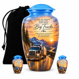 Personalized Truck Memorial Urn For Dad - Sunset Theme