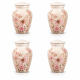 Personalized Butterfly Memorial Urn For Mom - Pink Floral Urn