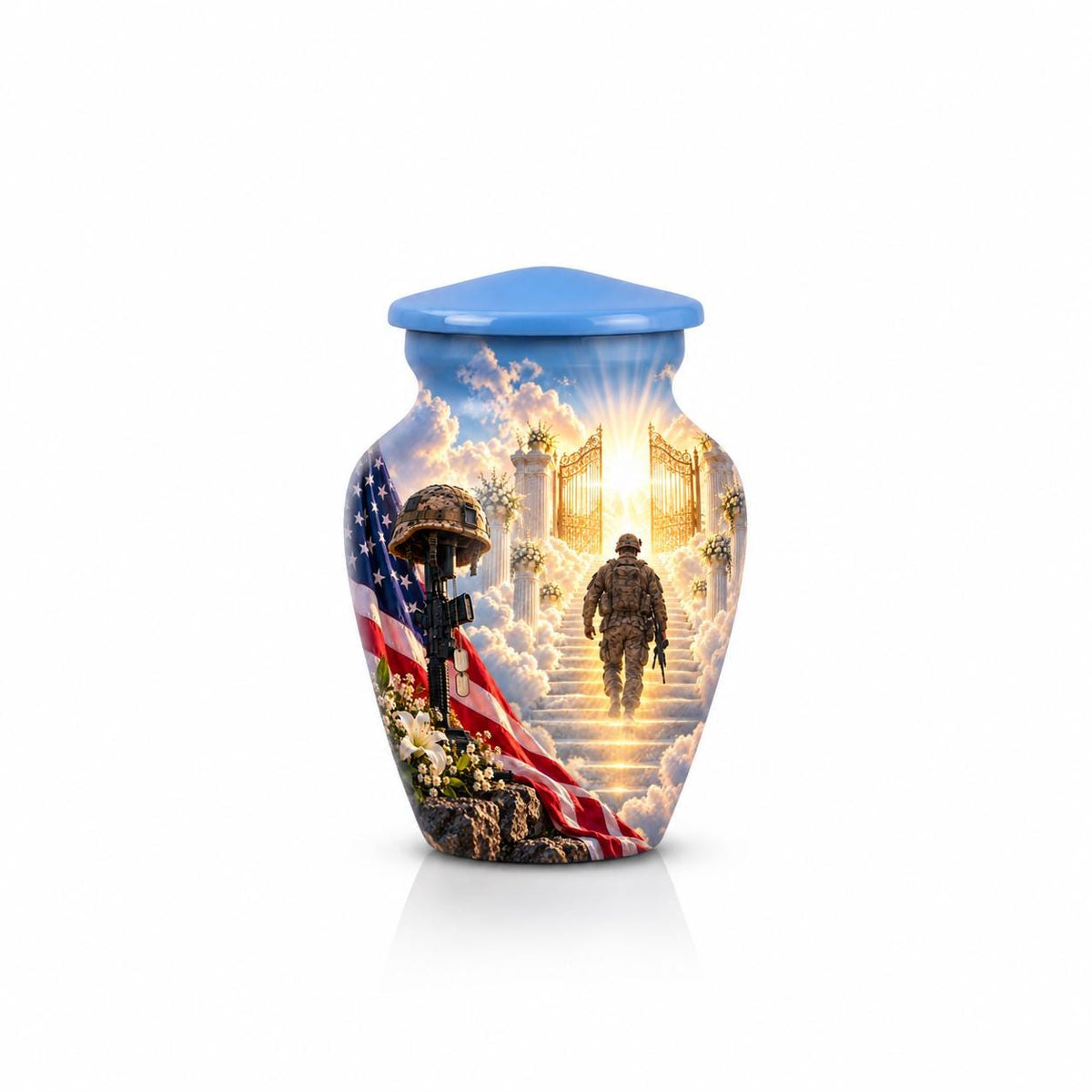 Personalized Military Memorial Urn For Dad - Veteran Urn