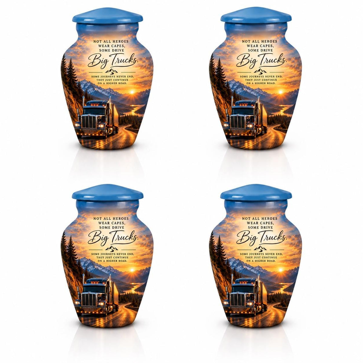 Personalized Truck Memorial Urn For Dad - Sunset Theme