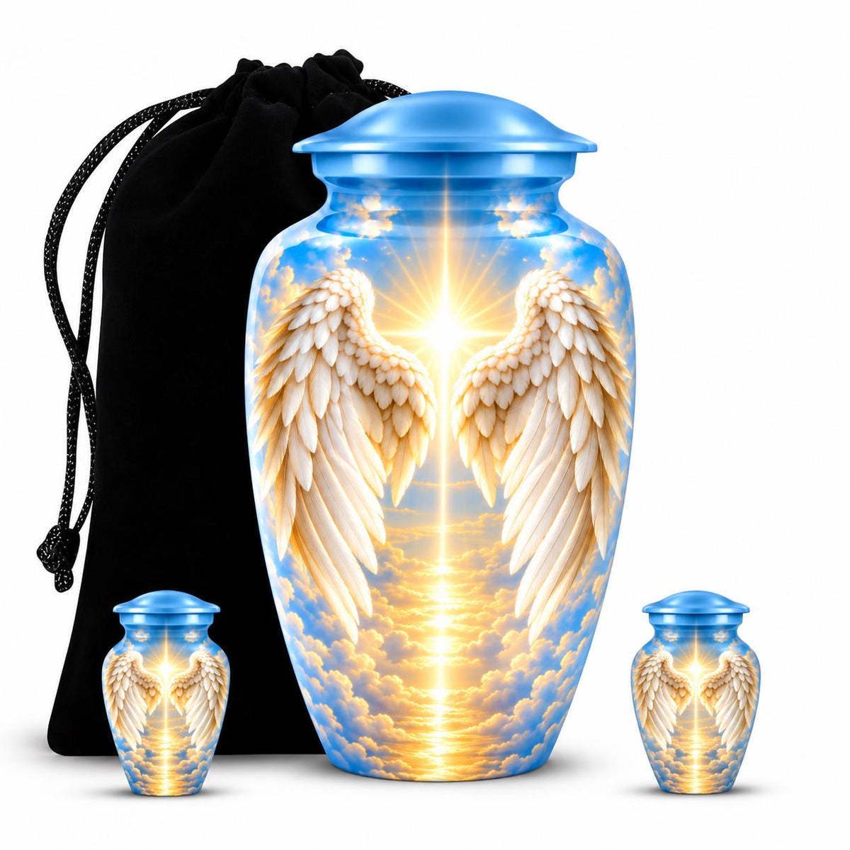 Personalized Angel Wings Cremation Urn - Heaven Memorial