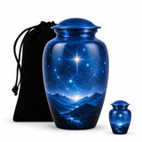 Personalized Mountain Memorial Urn - Night Sky Cremation Urn