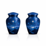 Personalized Mountain Memorial Urn - Night Sky Cremation Urn