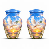 Personalized Dove Memorial Urn - Peaceful Sunset Urn