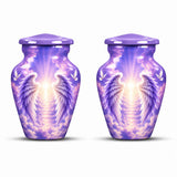 Personalized Purple Angel Wings Urn - Heaven Cremation Urn