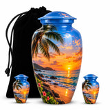 Personalized Beach Memorial Urn - Sunset Cremation Urn