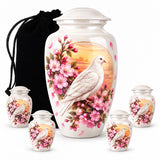 Personalized Dove Memorial Urn For Mom - Cherry Blossom