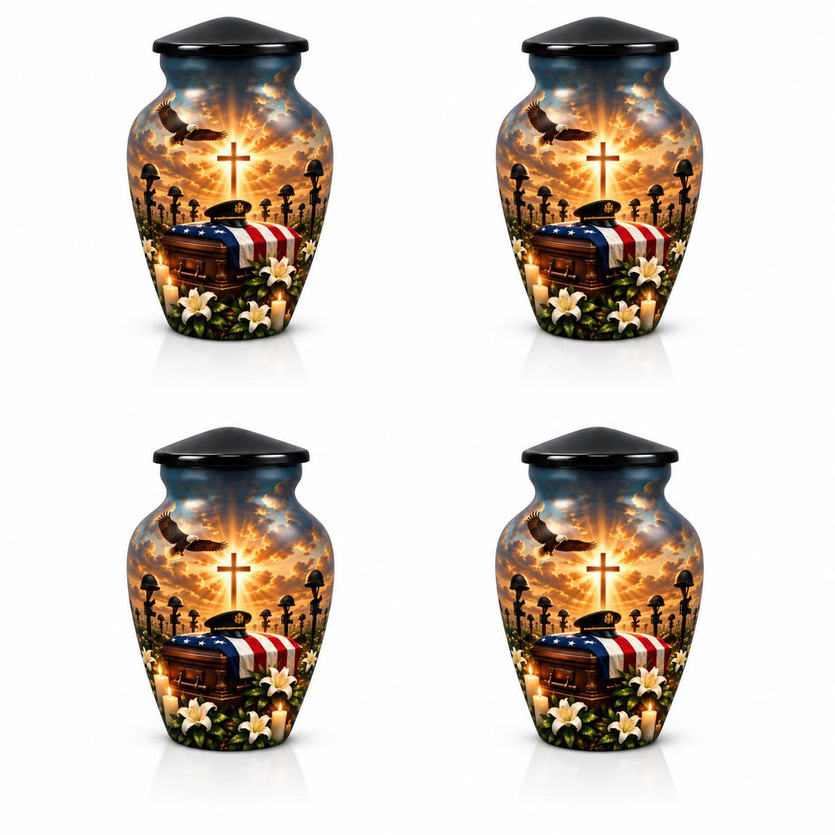 Personalized Military Memorial Urn - Veteran Cremation Urn