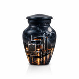 Personalized Truck Memorial Urn For Dad - Trucker Cremation Urn