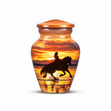 Personalized Horse Memorial Urn - Equestrian Cremation Urn