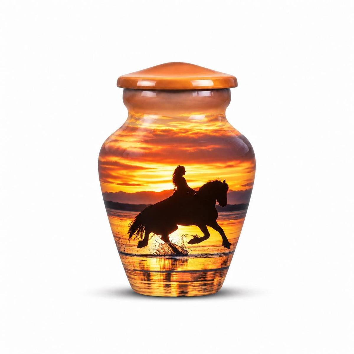 Personalized Horse Memorial Urn - Equestrian Cremation Urn