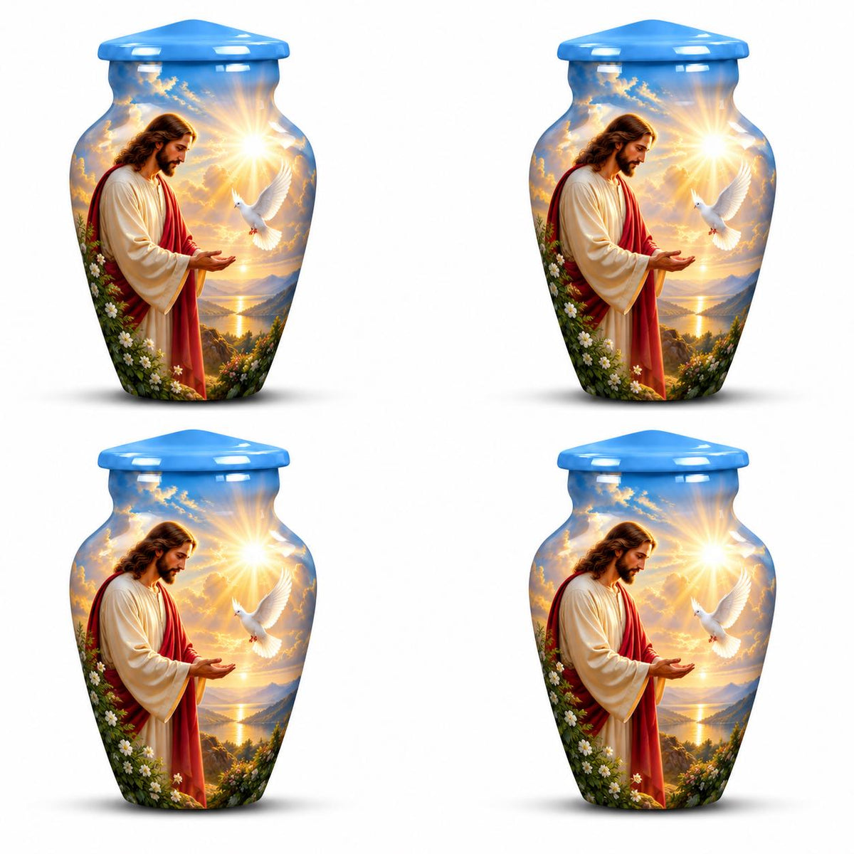 Personalized Jesus Memorial Urn - Christian Cremation Urn