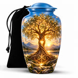 Personalized Tree of Life Cremation Urn - Sunset Memorial