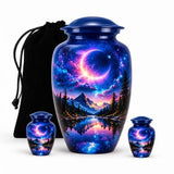 Personalized Mountain Cremation Urn For Adult Ashes - Moon Funeral Urn For Loved Ones