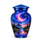 Personalized Mountain Cremation Urn For Adult Ashes - Moon Funeral Urn For Loved Ones