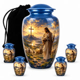 Personalized Jesus Memorial Urn For Loved Ones - Catholic Cremation Urn For Adult Ashes