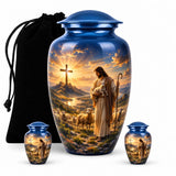 Personalized Jesus Memorial Urn For Loved Ones - Catholic Cremation Urn For Adult Ashes