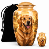 Personalized Golden Retriever Cremation Urn For Pet Ashes - Dog Memorial Urn For Loved Ones