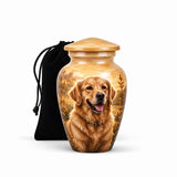 Personalized Golden Retriever Cremation Urn For Pet Ashes - Dog Memorial Urn For Loved Ones