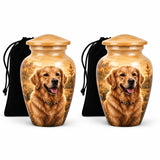 Personalized Golden Retriever Cremation Urn For Pet Ashes - Dog Memorial Urn For Loved Ones