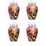 Cardinal Bird Memorial Urn For Adult Ashes - Mountain Cremation Urn For Human Ashes