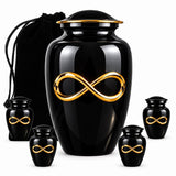 Personalized Black Cremation Urn For Human Ashes - Forever Cremation Urn For Loved ones, Memorial Keepsake