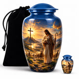 Personalized Jesus Memorial Urn For Loved Ones - Catholic Cremation Urn For Adult Ashes