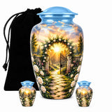 Personalized Garden Memorial Urn for Human Ashes, Peaceful Heaven Cremation Urn, Floral Funeral Urn, Custom Memorial Keepsake