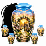 Personalized Garden Memorial Urn for Human Ashes, Peaceful Heaven Cremation Urn, Floral Funeral Urn, Custom Memorial Keepsake