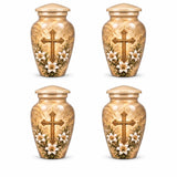 Cross Memorial Urn For Adult Ashes , Jesus Cremation Urn For Human Ashes - Catholic Funeral Urn