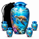 Personalized Sea Turtle Memorial Urn – Ocean Theme Cremation Urn for Adult Ashes, Keepsake