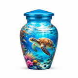 Personalized Sea Turtle Memorial Urn – Ocean Theme Cremation Urn for Adult Ashes, Keepsake