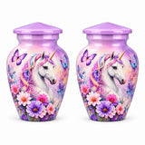 Unicorn Cremation Urn For Loved Ones - Beautiful Memorial Urn For Mom Ashes, Butterfly Cremation Urn