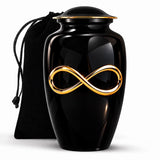 Personalized Black Cremation Urn For Human Ashes - Forever Cremation Urn For Loved ones, Memorial Keepsake