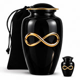 Personalized Black Cremation Urn For Human Ashes - Forever Cremation Urn For Loved ones, Memorial Keepsake