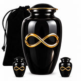 Personalized Black Cremation Urn For Human Ashes - Forever Cremation Urn For Loved ones, Memorial Keepsake
