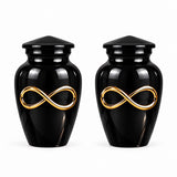 Personalized Black Cremation Urn For Human Ashes - Forever Cremation Urn For Loved ones, Memorial Keepsake