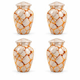 Personalized Marble Cremation Urn For Human Ashes, White & Gold Memorial Urn, Elegant Funeral Urn For Adult Ashes, Luxury Memorial Keepsake
